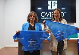 Maria Velasco y Covadonga Díaz en la presentación.