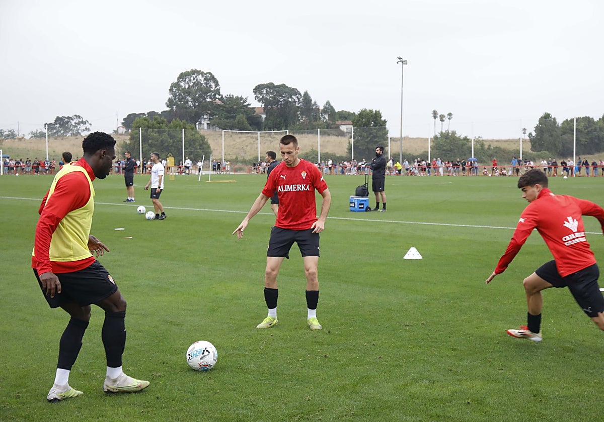 Dubasin, en un entrenamiento reciente en Mareo.