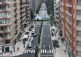 Vista desde lo alto de la renovada avenida de Galicia.