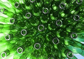 Botellas de sidra asturiana.