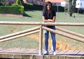 Montse Tomé, en La Fresneda, localidad en la que reside.