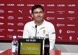 Asier Garitano, en rueda de prensa.