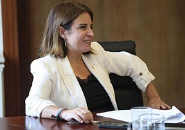 La delegada del Gobierno en Asturias, en su despacho, donde antendió a EL COMERCIO.