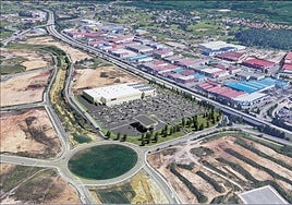 Recreación del establecimiento de Costco, en pleno corazón del polígono industrial de Bobes, en Siero.