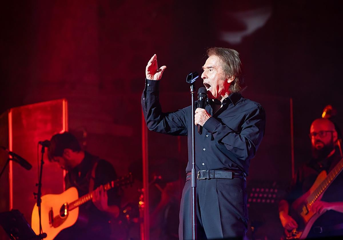 Raphael, durante un concierto.