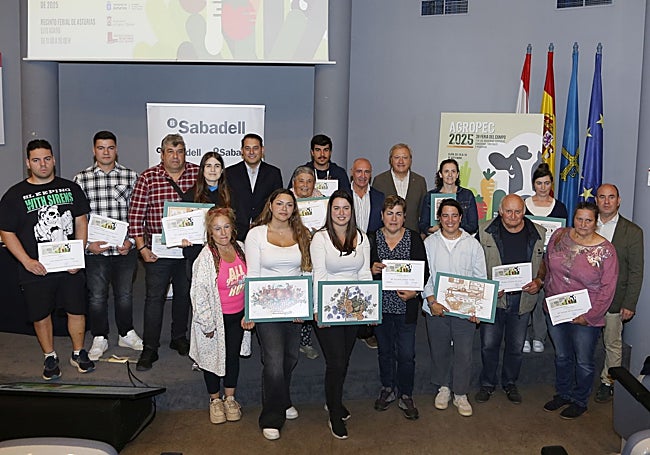 Ganadores del concurso de productos de la huerta en Agropec 2025.