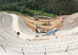 Obras en el argayo de Casazorrina.