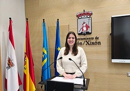 La portavoz municipal de Podemos en Gijón, Olaya Suárez.