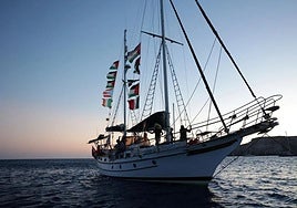 Parte de la flotilla Global Sumud.