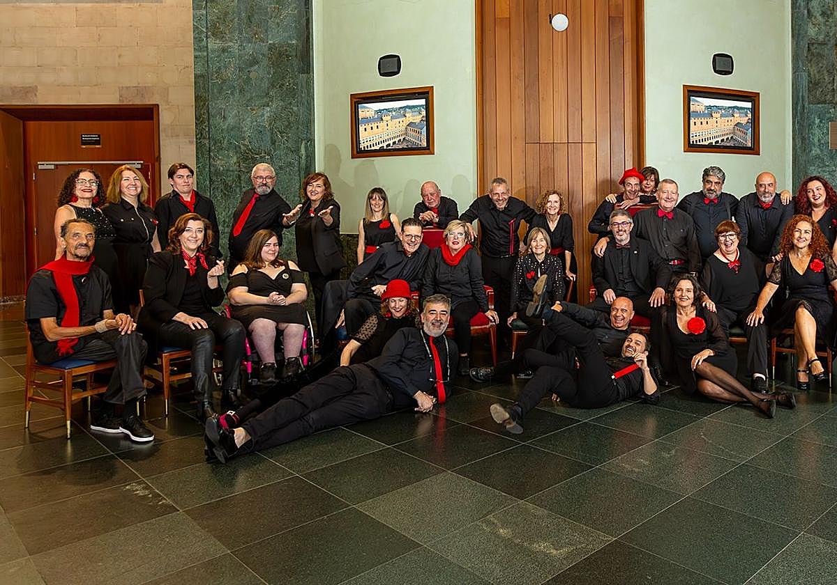 Integrantes del coro Más que jazz de Gijón, organizador del Encuentro 'Mucho más que jazz'.
