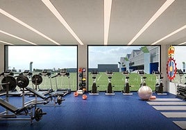 Infografía con el diseño de la futura ciudad deportiva del Real Avilés.