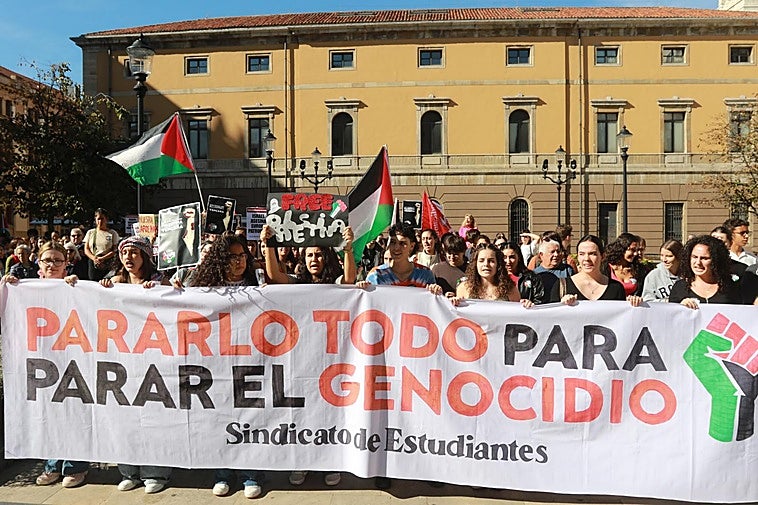 Manifestación propalestina en Gijón