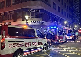 El herido fue atendido por personal sanitario.