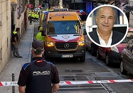 La Policía busca posibles atrapados en el edificio derrumbado en el centro de Madrid.