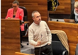 Ovidio Zapico, durante un momento de su intervención.