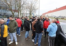 Imagen de archivo de una asamblea de trabajadores de Windar. Marieta