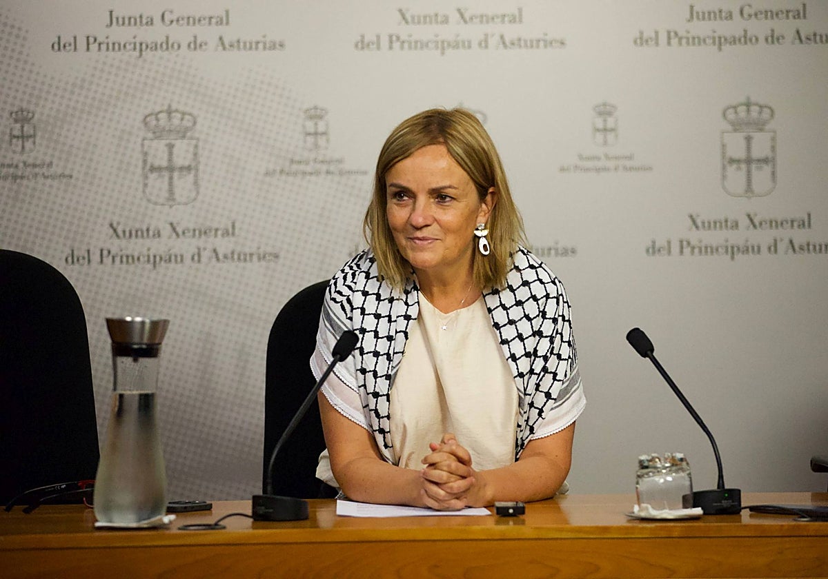 Covadonga Tomé, este miércoles, en la Junta General.