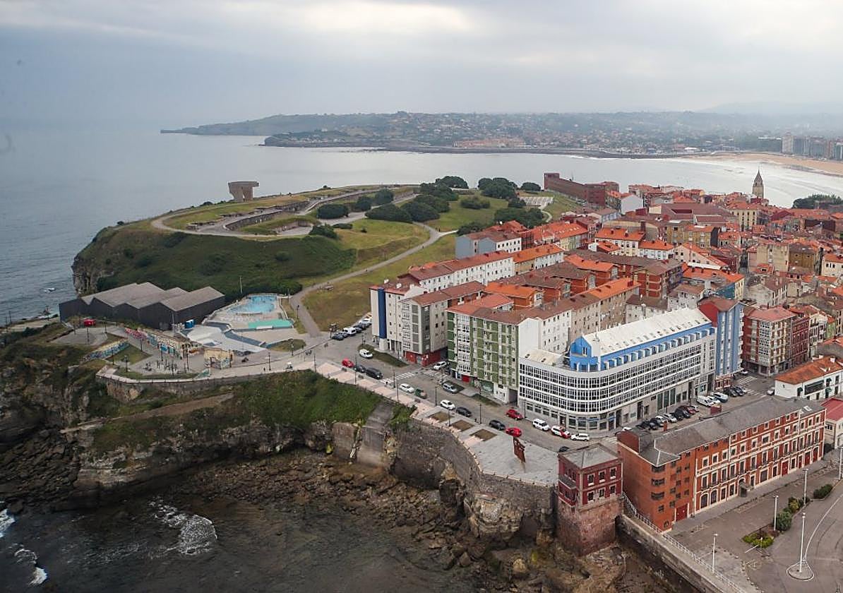Imagen aérea del barrio de Cimavilla.