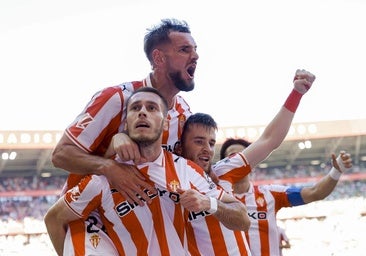 El Sporting de Gijón sobrevive y gana pese al caos en El Molinón