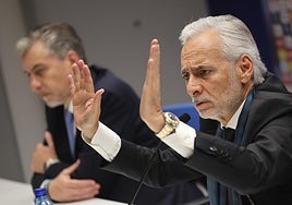 Jesús Martínez, presidente del Grupo Pachuca, durante su comparecencia.