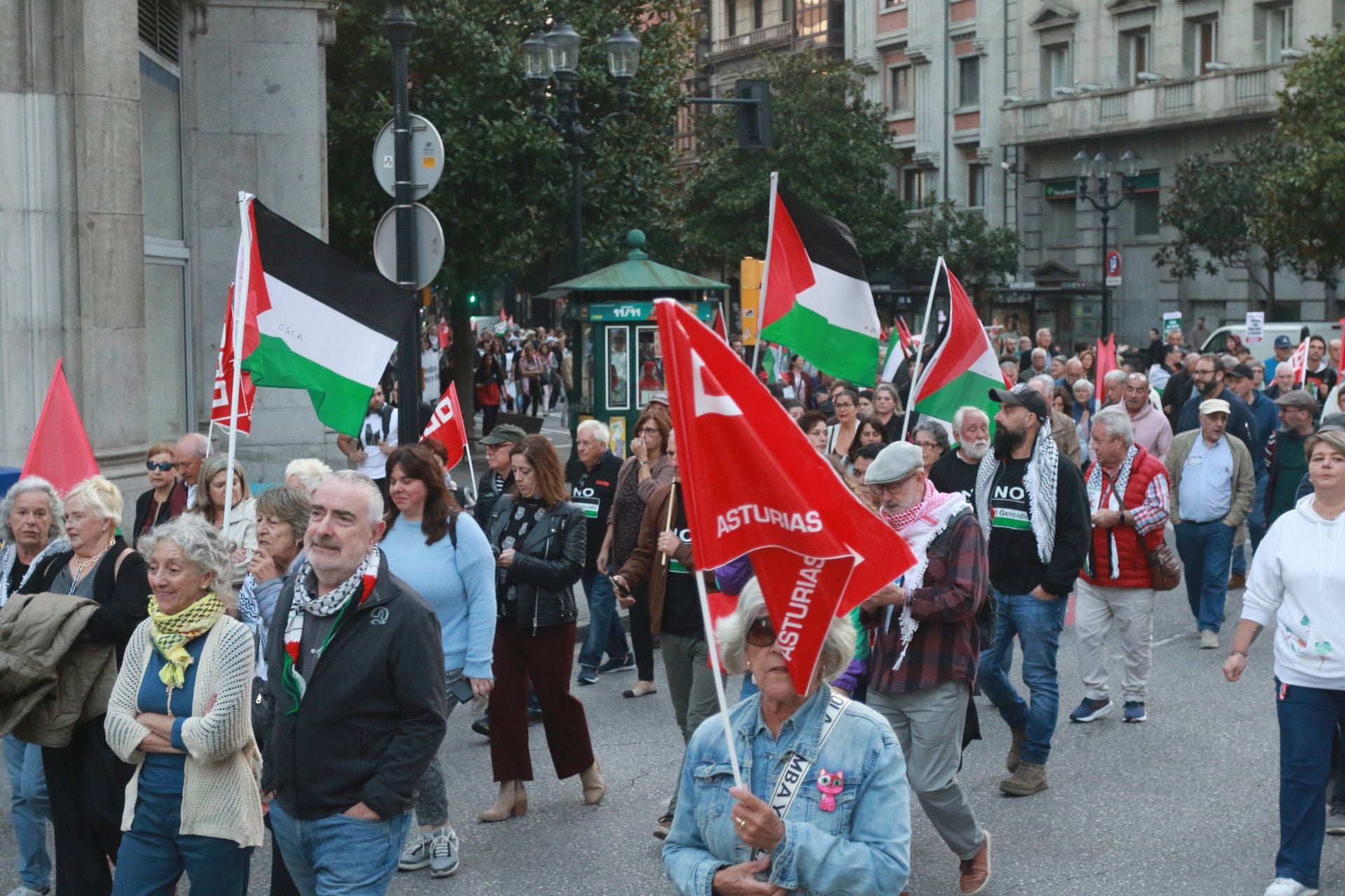 Manifestaciones en Asturias en defensa de Palestina