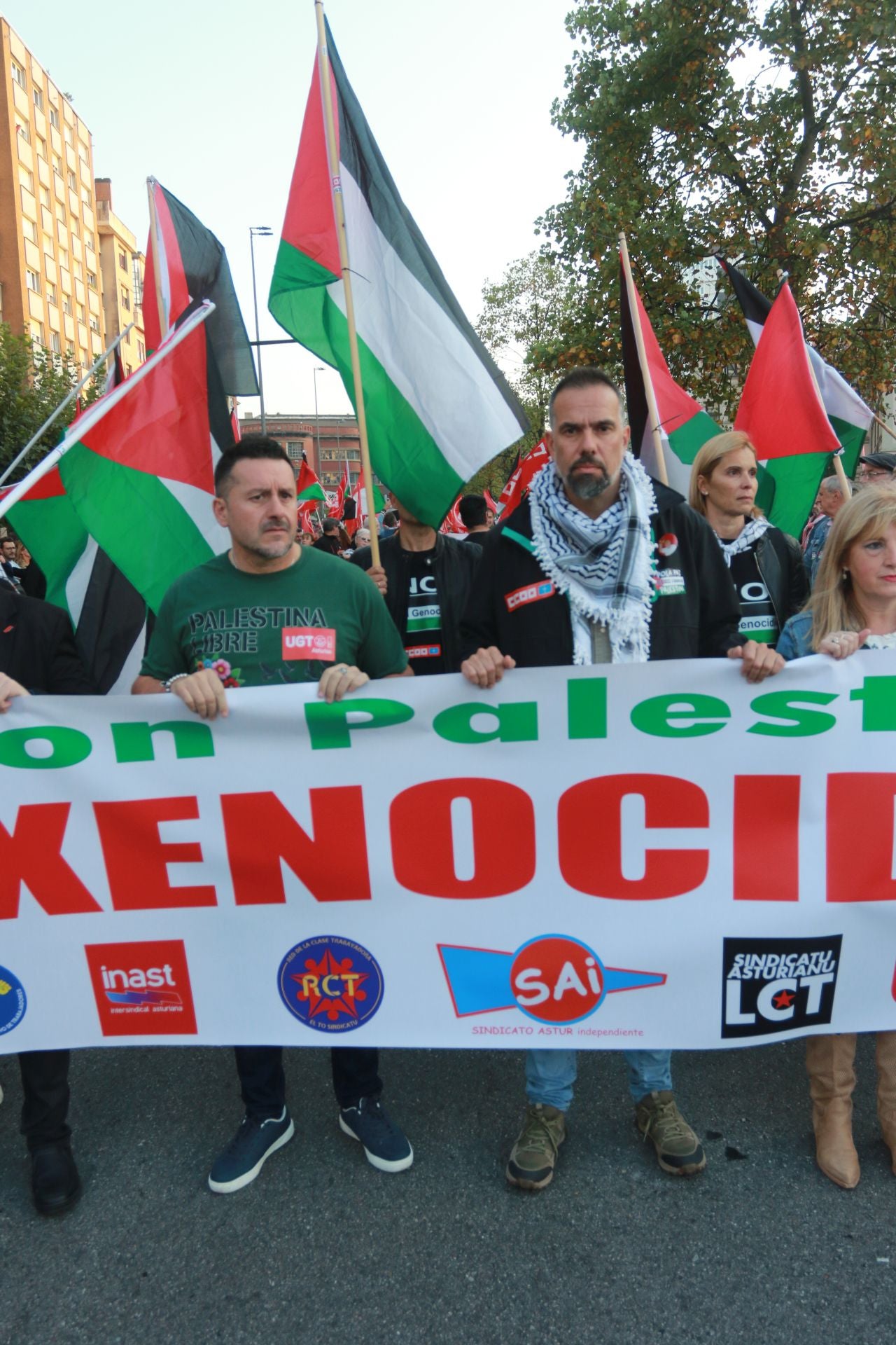 Manifestaciones en Asturias en defensa de Palestina