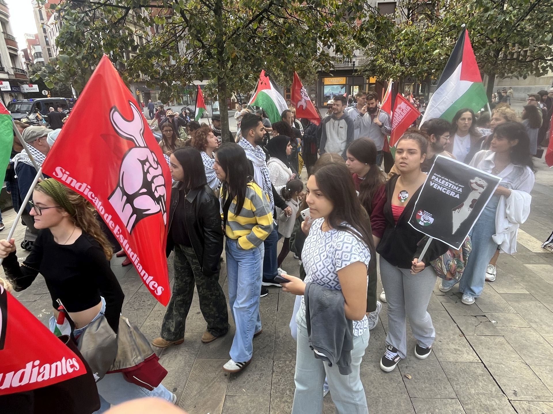 Manifestaciones en Asturias en apoyo al pueblo palestino y en protesta contra el «genocidio en Gaza»