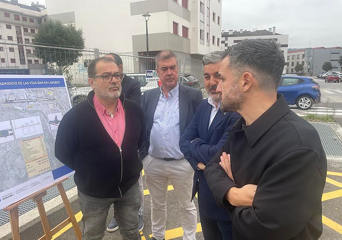 Imagen principal - Iniciadas las obras de urbanización de los terrenos del soterramiento de Langreo, con dos millones más de presupuesto