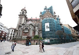 Imagen de la basílica de San Juan, durante una restauración.