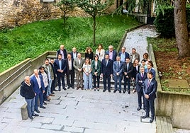 Los miembros de la Alianza por las Infraestructuras al comienzo de la reunión de hoy.