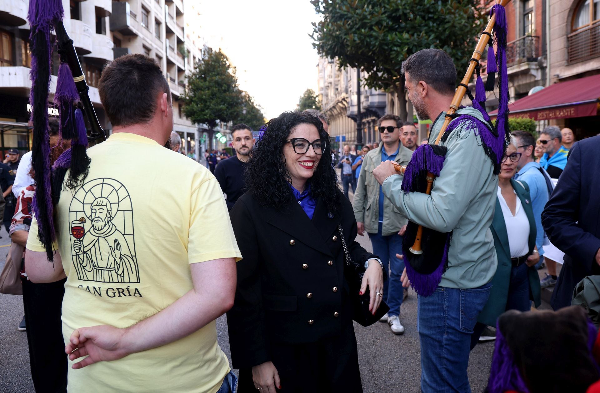 La multitudinaria manifestación en Oviedo contra el peaje del Huerna, en imágenes