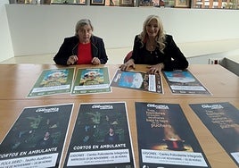 Isabel González, directora de la Fundación Municipal de Cultura de Siero, con la edil Aurora Cienfuegos.