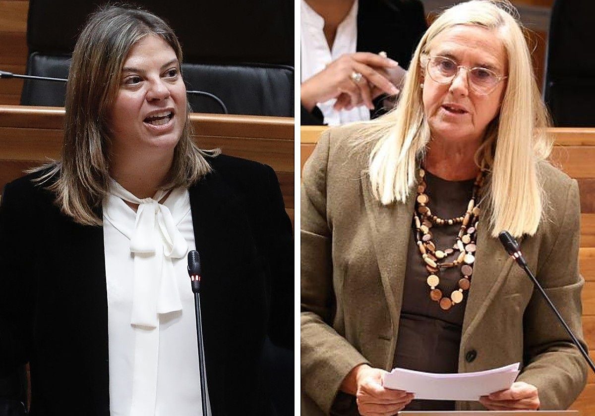 Gimena Llamedo y Susana Fernández Arias, este martes, en la Junta General.