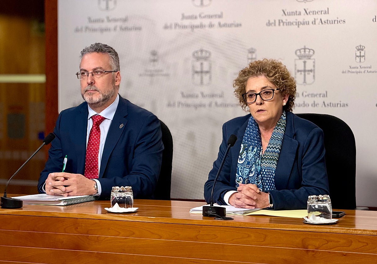 Jorge Caro y Gloria García, durante la rueda de prensa.