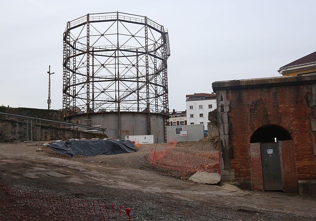 El gasómetro de la Fábrica de Gas.