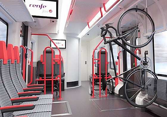 Infografía del modelo que CAF está fabricando para renovar la flota de ancho métrico de Renfe en Asturias y Cantabria