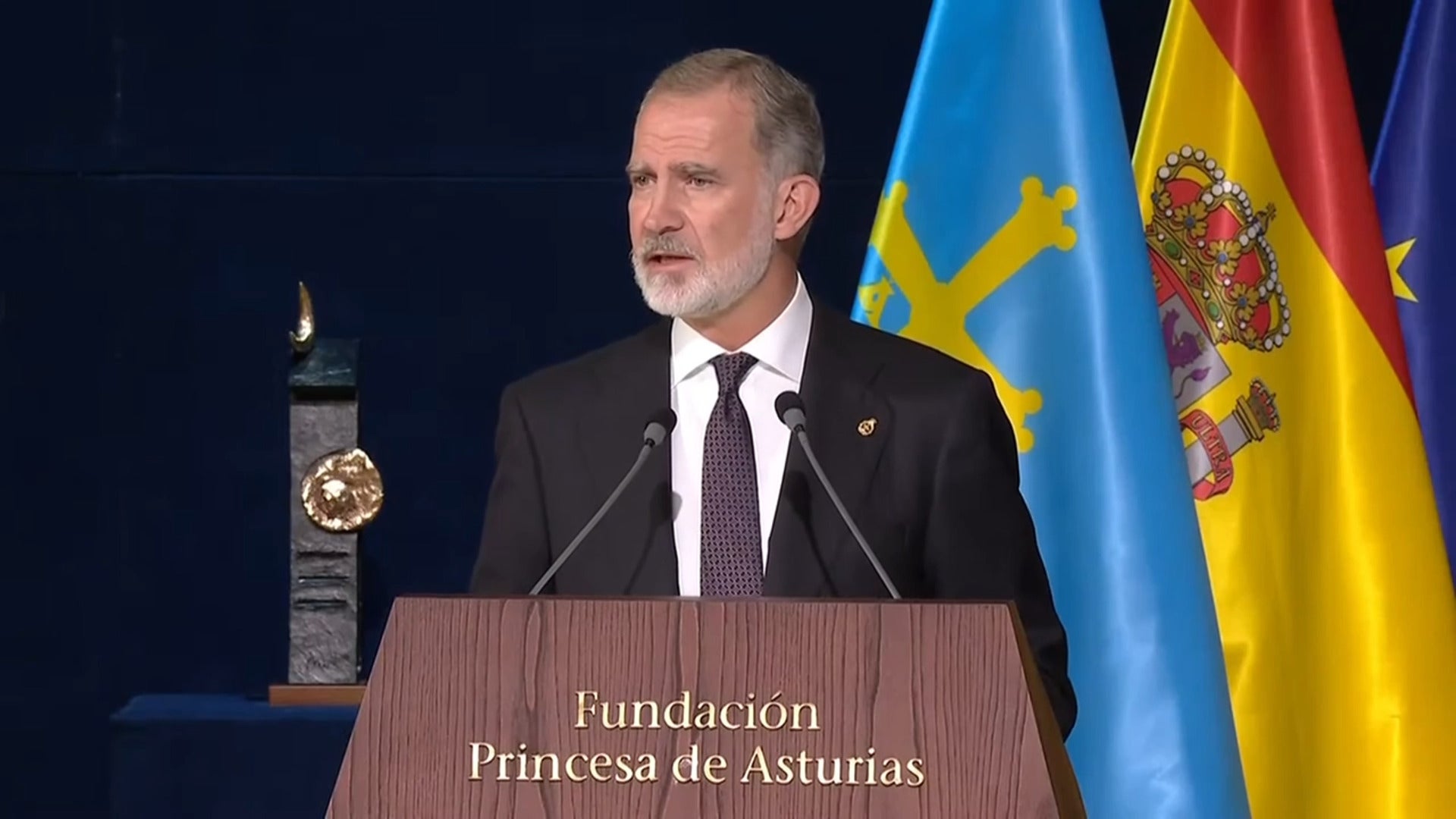 Discurso del Rey Felipe VI en la ceremonia de entrega de los Premios Princesa de Asturias 2025