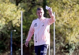 Luis Carrión, en un entrenamiento.