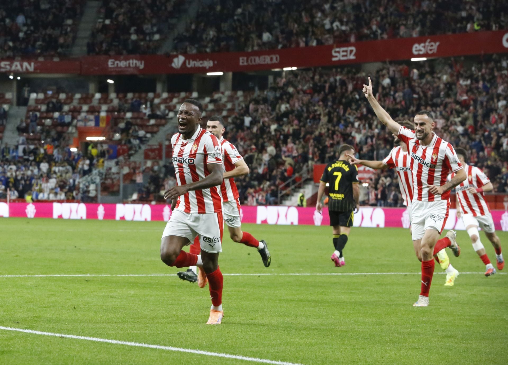 Las mejores jugadas del Sporting - Zaragoza en imágenes