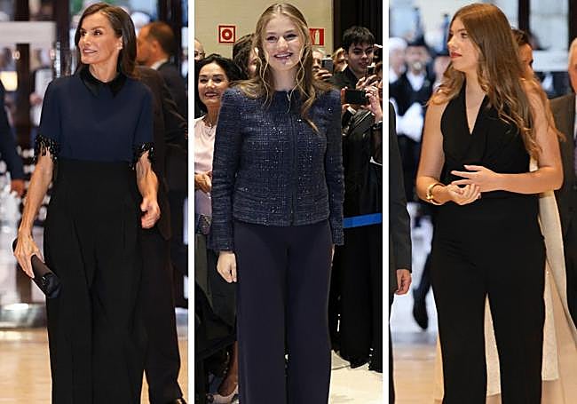 'Looks' de la reina Letizia, la princesa Leonor y la infnata Sofía en el concierto de los Premios Princesa de Asturias 2025.