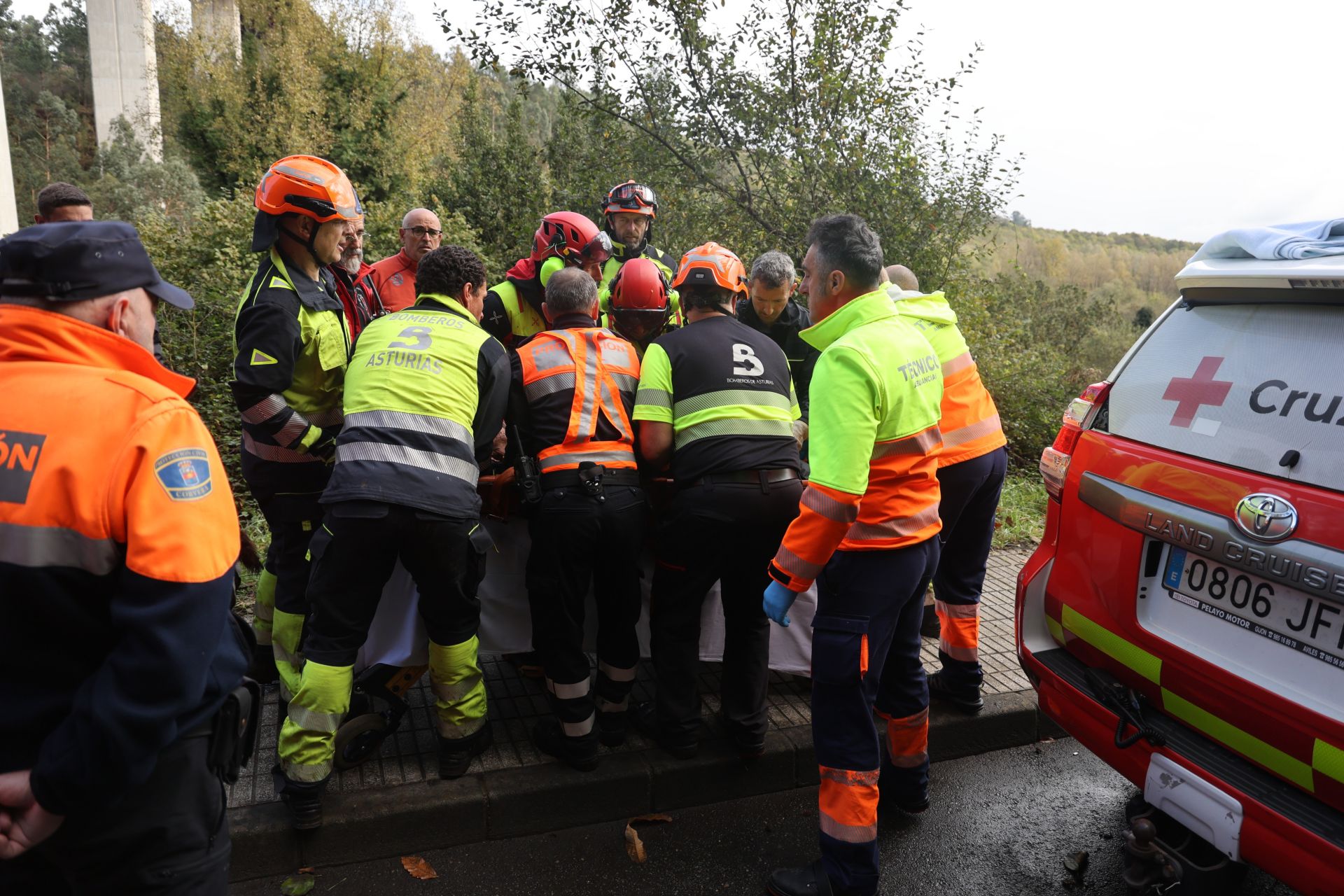 Las imágenes del milagroso rescate al hombre desaparecido en Corvera