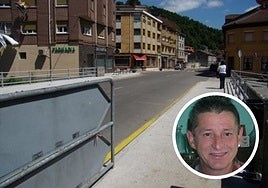 Zona donde tuvo lugar el altercado entre el fallecido y otro joven, vecino también de Barredos; abajo a la derecha, la víctima.