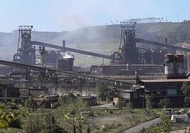 Los dos hornos altos de Arcelor de la planta de Gijón.