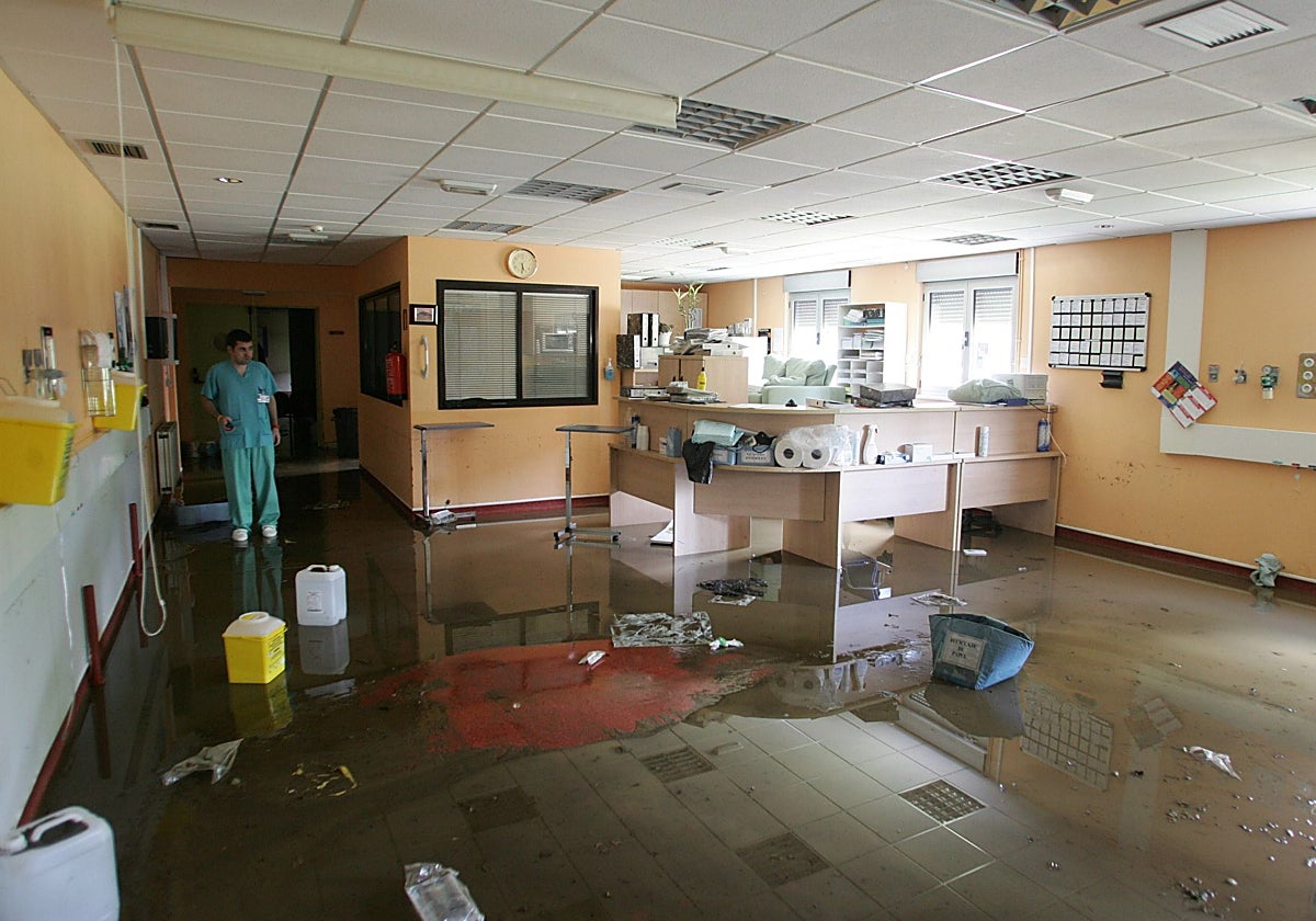 Inundaciones en el Hospital de Arriondas.