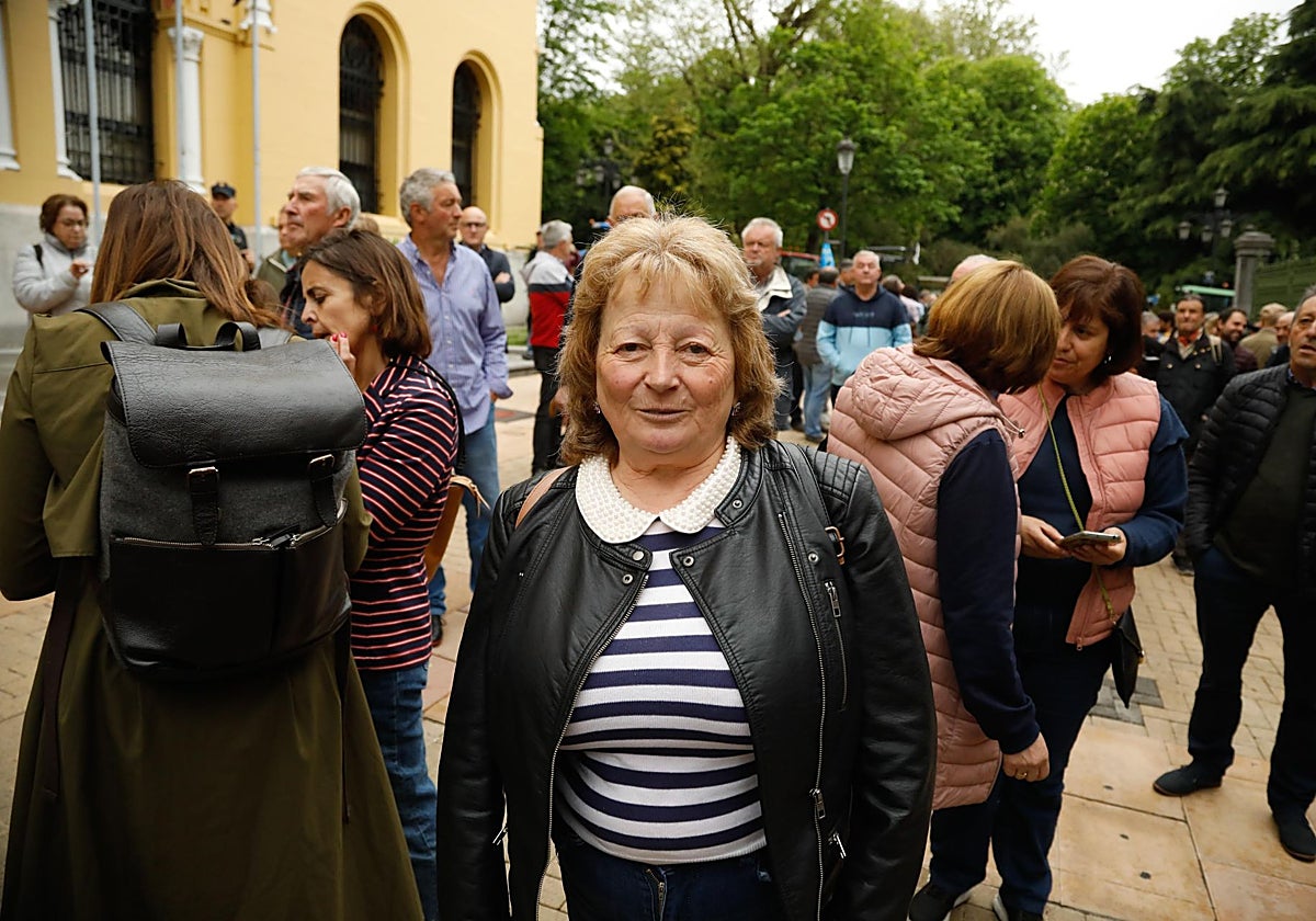 Mercedes Cruzado, a las puertas de la sede de la Presidencia del Principado.