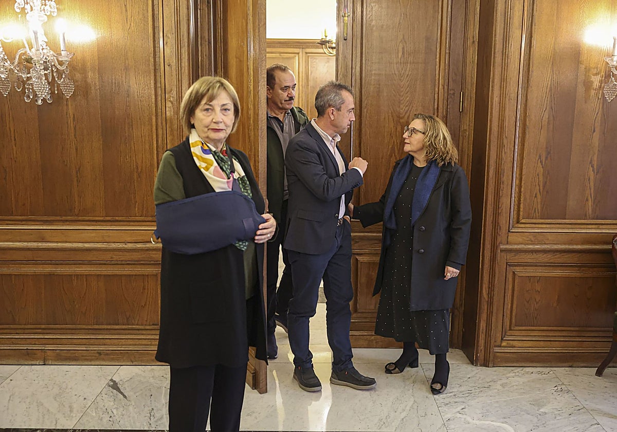 Mariví Monteserín, Ovidio Zapico, Juan José Fernández y Concha Uría.