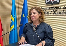 Carmen Eva Pérez, portavoz socialista en el Ayuntamiento de Gijón.