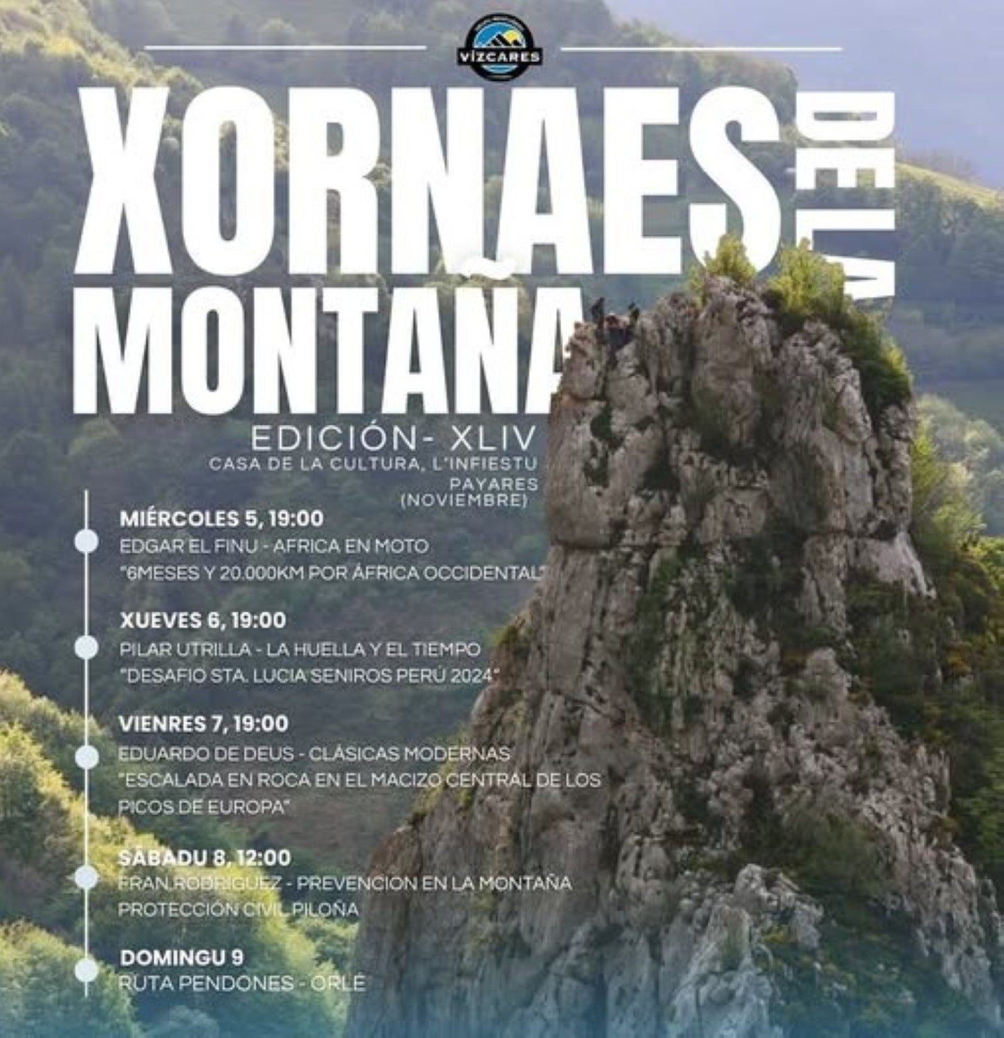 Cartel promocional de Les Xornaes de la Montaña de Infiesto.