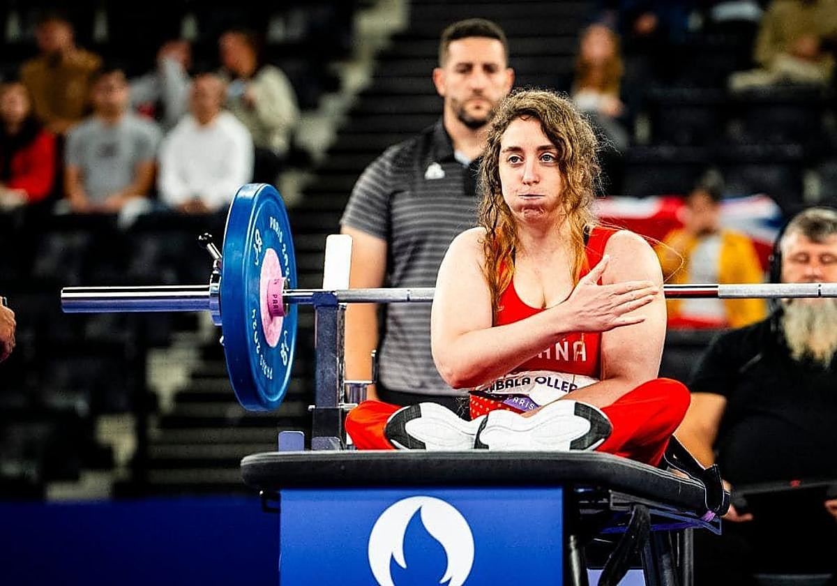 Loida Zabala, en el mundial de halterofilia paralímpica de El Cairo.