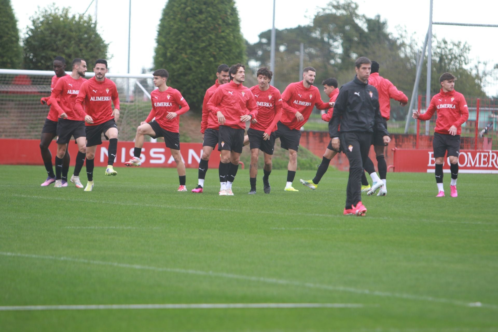 Así ha sido el último entrenamiento del Sporting antes del partido contra Las Palmas
